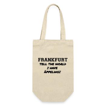 TELL THE WORLD - Geschenkbeutel für Flaschen - Natur - Vorne