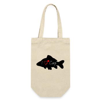 I love Carp black - Gift Bag for Bottles - nature - Front