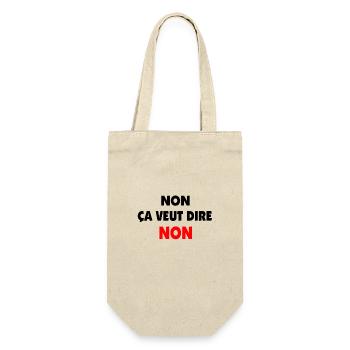 Non, ça veut dire non. - Sac à bouteille - nature - Devant
