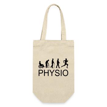 physio schwarz - Geschenkbeutel für Flaschen - Natur - Vorne