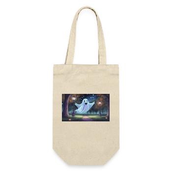 Ghost - Junge niedliche kleine Monster - Geschenkbeutel für Flaschen - Natur - Vorne