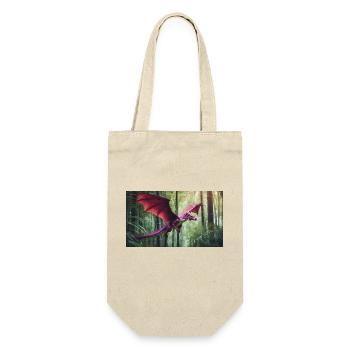 A realistic majestical green dragon is hunting - Gift Bag for Bottles - nature - Front