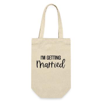 Je me marie mariée mariée mariage enterrement de vie de garçon - Sac à bouteille - nature - Devant