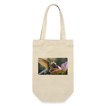 Un petit dragon mignon majestueux et réaliste - Sac à bouteille - nature - Devant