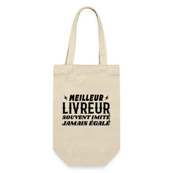 Super Livreur Humour Meilleur Chauffeur Livreur - Sac à bouteille - nature - Devant