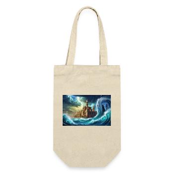 gruselige mythische Orte – Der Untergang von Atlantis - Geschenkbeutel für Flaschen - Natur - Vorne
