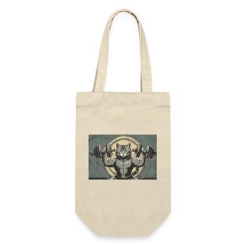 Pun ambiguous german expression - Muskelkater - Gift Bag for Bottles - nature - Front