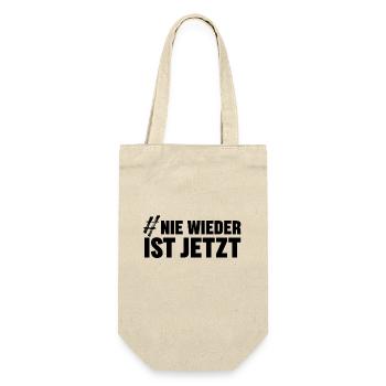 NIE WIEDER IST JETZT - Geschenkbeutel für Flaschen - Natur - Vorne