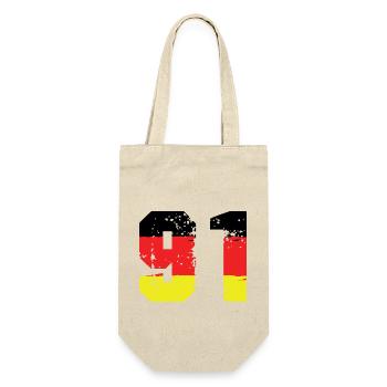 91 Number Germany Jersey - Gift Bag for Bottles - nature - Front