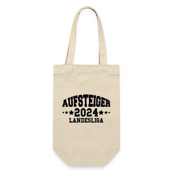 Aufsteiger 2024 Landesliga Aufstieg Fußball - Geschenkbeutel für Flaschen - Natur - Vorne