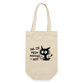 This Is My Monday T-Shirt Cat - Gift Bag for Bottles - nature - Front