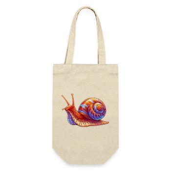 Schnecke - Geschenkbeutel für Flaschen - Natur - Vorne