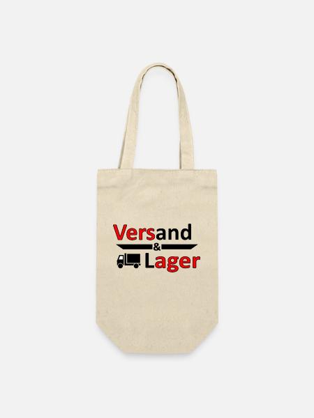 Versand und Lager - Versager-Arbeit Humor Vers.1 - Geschenkbeutel für Flaschen - Natur