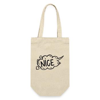 Speech bubble nice comic - Gift Bag for Bottles - nature - Front