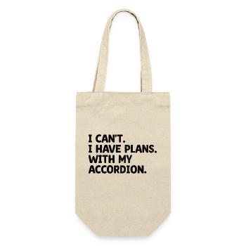 Je ne peux pas j’ai des plans avec mon accordéoniste Acco - Sac à bouteille - nature - Devant