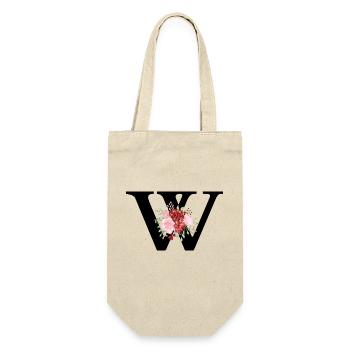 Letter w floral red - Gift Bag for Bottles - nature - Front
