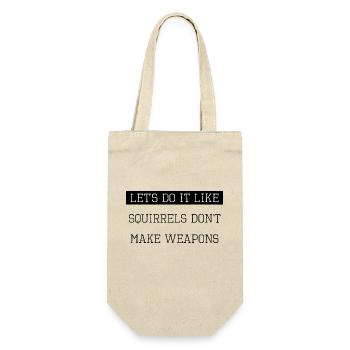 dove of peace present heart funny quote joke - Geschenkbeutel für Flaschen - Natur - Vorne