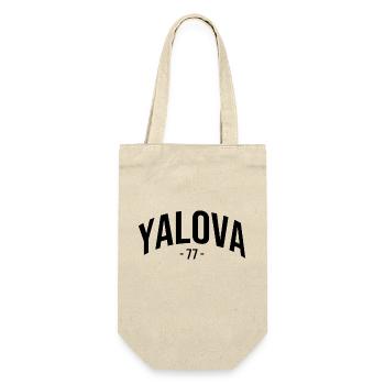 Yalova 77 Türkei Turkiye Geschenk Urlaub Yalovali - Geschenkbeutel für Flaschen - Natur - Vorne