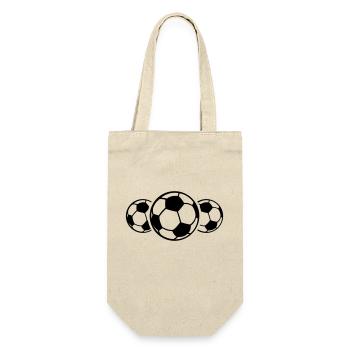 fussball icon symbol fußball - Geschenkbeutel für Flaschen - Natur - Vorne