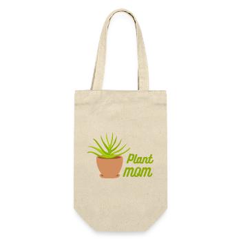 Plant Mom Aloe Pot Illustration - Gift Bag for Bottles - nature - Front