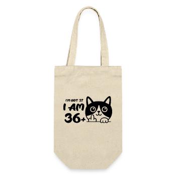 Je n’ai pas 37 ans, j’en ai 36 plus 1 doigt d’honneur - Sac à bouteille - nature - Devant