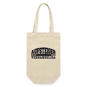 Aufsteiger 2024 Verbandsliga Aufstieg Fußball - Geschenkbeutel für Flaschen - Natur - Vorne