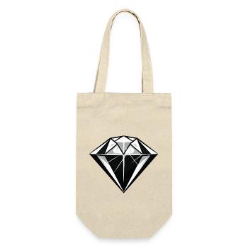 Diamant Symbol - Geschenkbeutel für Flaschen - Natur - Vorne