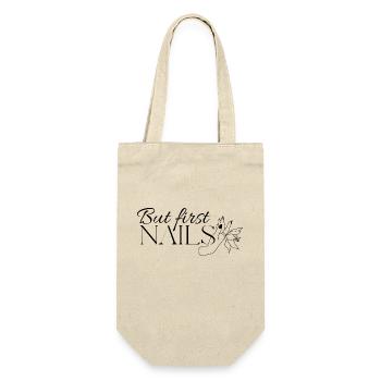 But first Nails Shirts - Geschenkbeutel für Flaschen - Natur - Vorne