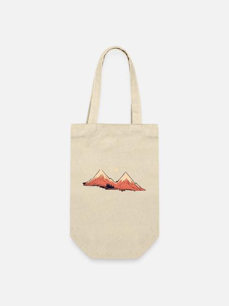 Berge mit Sternenhimmel Bergtour - Geschenkbeutel für Flaschen - Natur