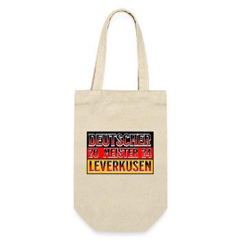 Deutscher Meister 2024 Leverkusen!!! @ Markus - Geschenkbeutel für Flaschen - Natur - Vorne