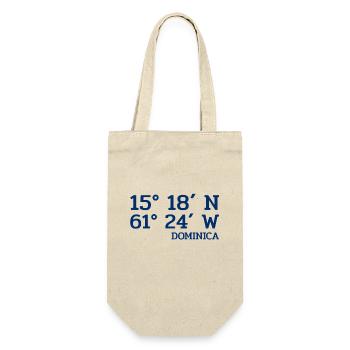 Dominica Coordinates - Koordinaten - Karibik - Geschenkbeutel für Flaschen - Natur - Vorne
