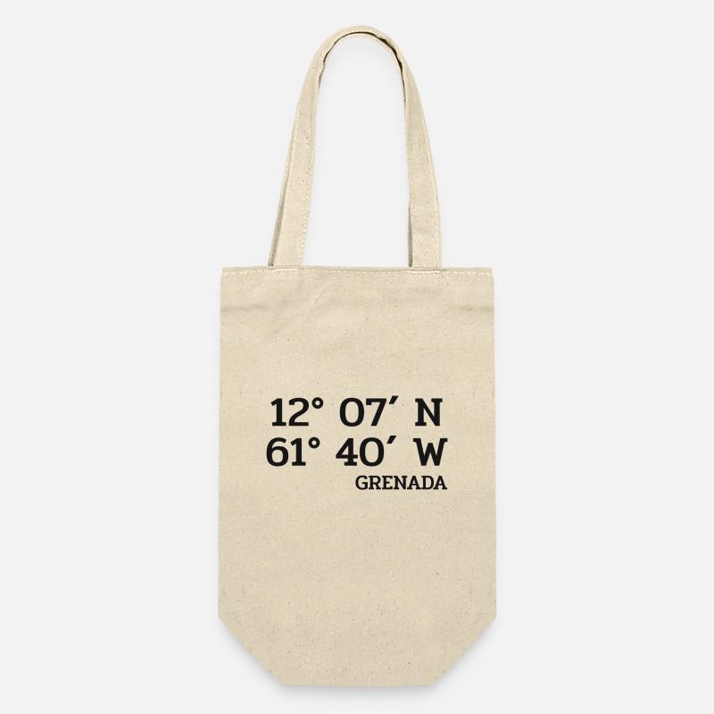 Grenada Coordinates - Koordinaten - Karibik - Geschenkbeutel für Flaschen - Natur