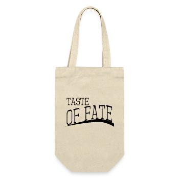 gift idea destiny unfolding fate statement - Geschenkbeutel für Flaschen - Natur - Vorne
