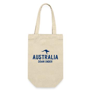Australia - Down Under - Australien - Känguru - Geschenkbeutel für Flaschen - Natur - Vorne