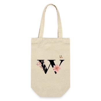 Letter w Wildflowers Watercolors - Gift Bag for Bottles - nature - Front