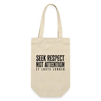 Loyalität, Respekt, Freundschaft - Motivation - Geschenkbeutel für Flaschen - Natur - Vorne