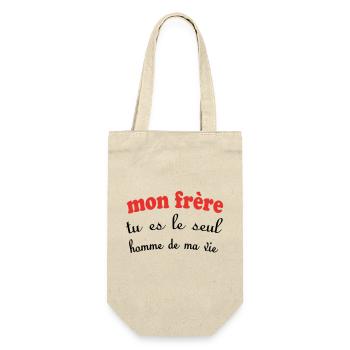 My BROTHER, you are the only man in my life - Gift Bag for Bottles - nature - Front