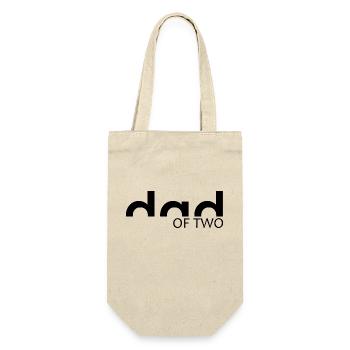 PAPA - DAD of two - Gift Bag for Bottles - nature - Front