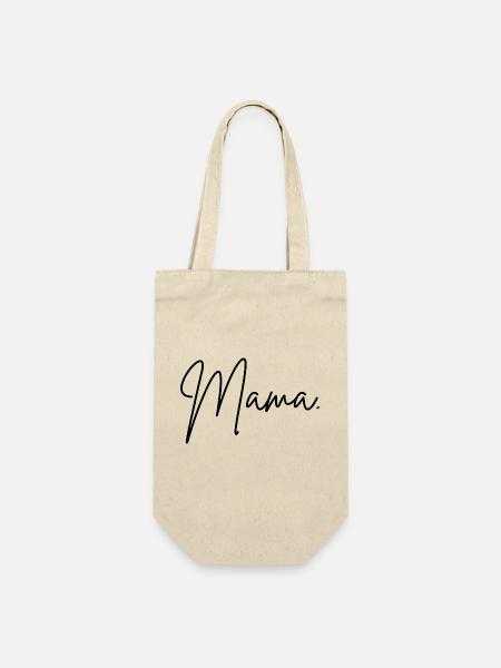Mama - Geschenkbeutel für Flaschen - Natur
