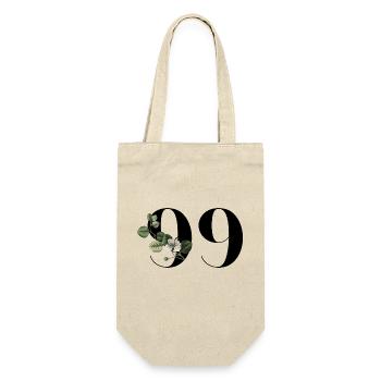 Number 99 Floral Green - 99th Floral Birthday - Gift Bag for Bottles - nature - Front