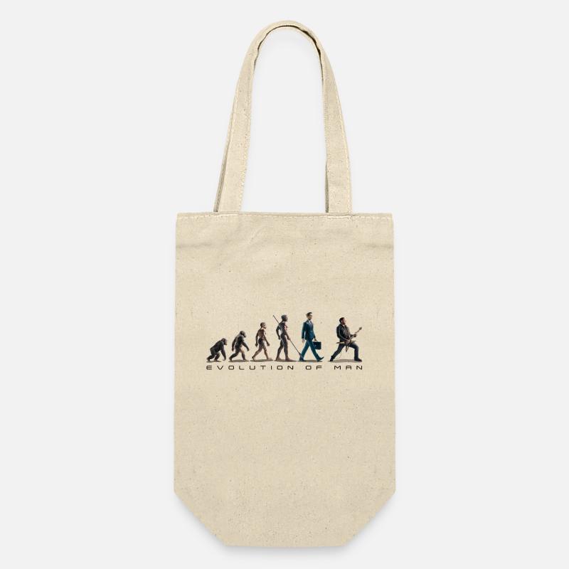 Evolution Guitar Player 06 2024 3 - Geschenkbeutel für Flaschen - Natur