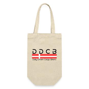 DDCB mit dänischer Flagge - Geschenkbeutel für Flaschen - Natur - Vorne