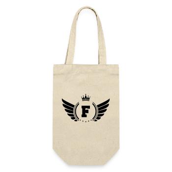 wappen F - Geschenkbeutel für Flaschen - Natur - Vorne