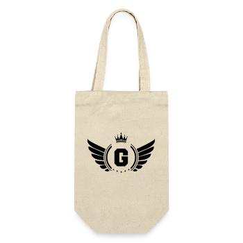 wappen g - Geschenkbeutel für Flaschen - Natur - Vorne