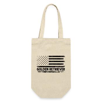American Flag Golden Retriever GR Dog Retrievers - Gift Bag for Bottles - nature - Front