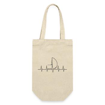Sailing Boat Heartbeat Sailboat - Gift Bag for Bottles - nature - Front
