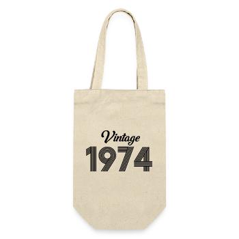 1974 Retro 1974 Birthday Gift - Vintage 1974 - Gift Bag for Bottles - nature - Front