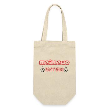 BESTER FAKTOR - Geschenkbeutel für Flaschen - Natur - Vorne