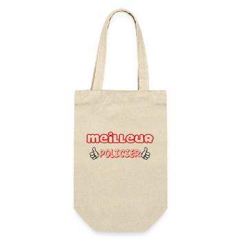 MEILLEUR POLICIER - Sac à bouteille - nature - Devant