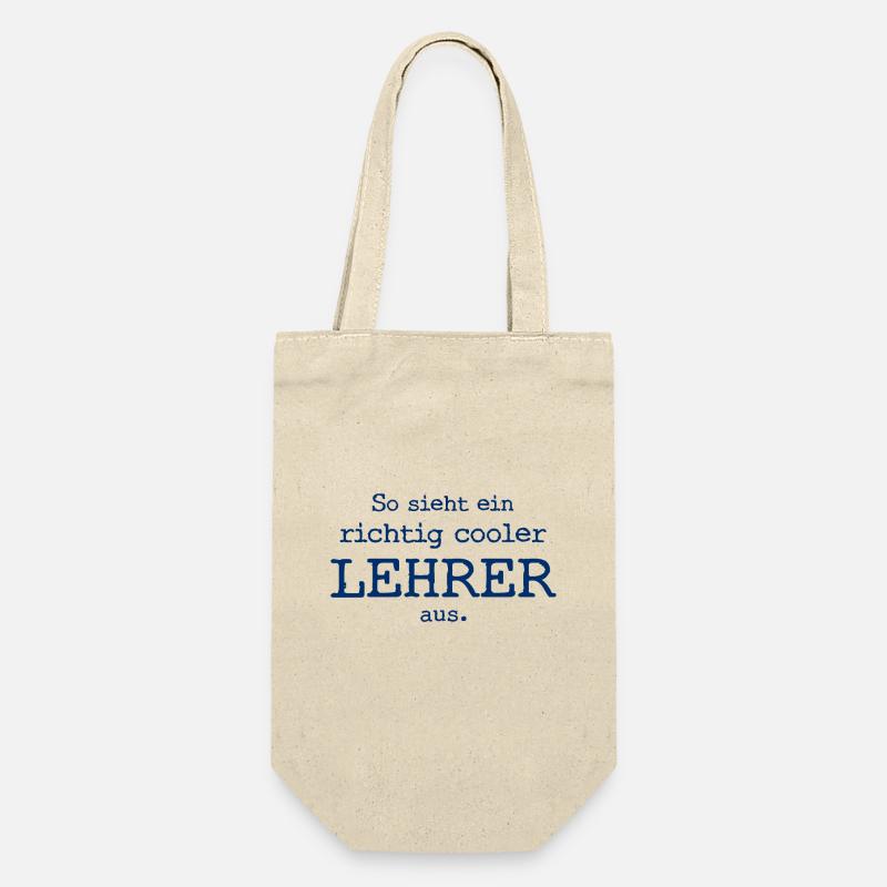 So sieht ein richtig cooler Lehrer aus - Geschenkbeutel für Flaschen - Natur